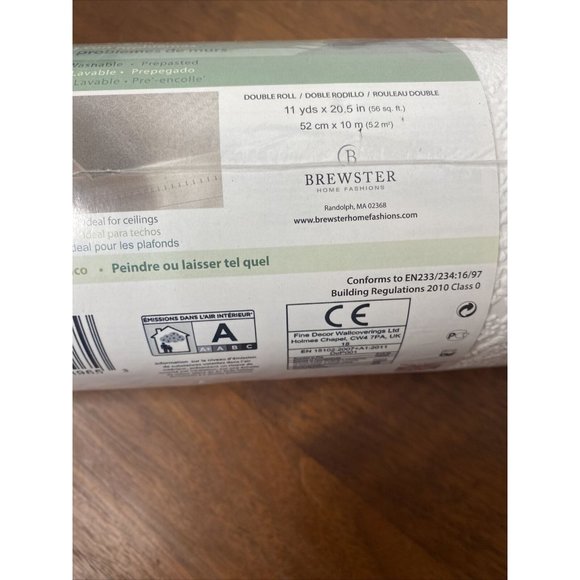 Brewster Paintable Solutions Wallpaper 93965F Textured Wall Covering 11 yds x 20 - Picture 3 of 9